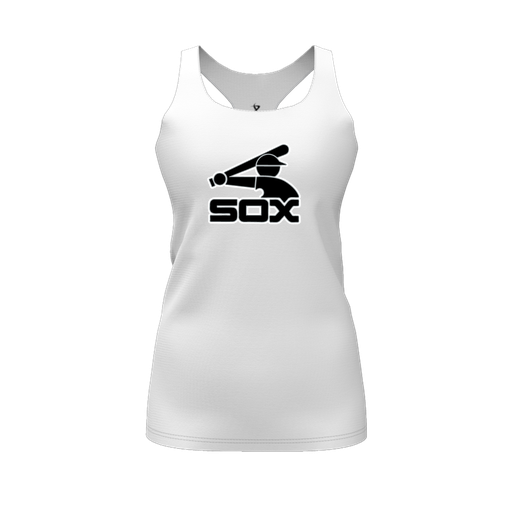 [FT0TRBWH-FYS-LOGO1] Decker Racerback Tank Top (Female Youth S, White, Logo 1)