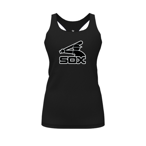 [FT0TRBBK-FYS-LOGO1] Decker Racerback Tank Top (Female Youth S, Black, Logo 1)