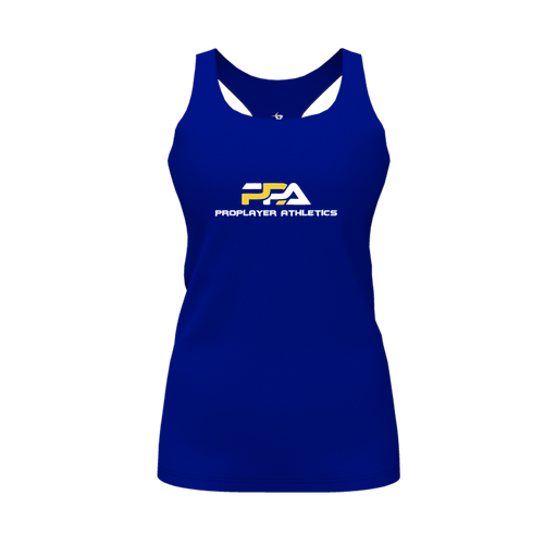 [FT0TRBRY-FYS-LOGO2] Decker Racerback Tank Top (Female Youth S, Royal, Logo 2)
