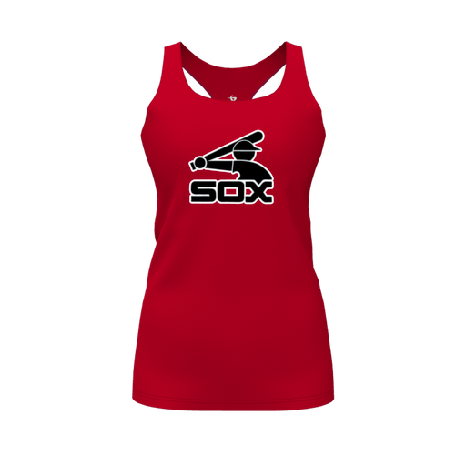 [FT0TRBRD-FYS-LOGO1] Decker Racerback Tank Top (Female Youth S, Red, Logo 1)