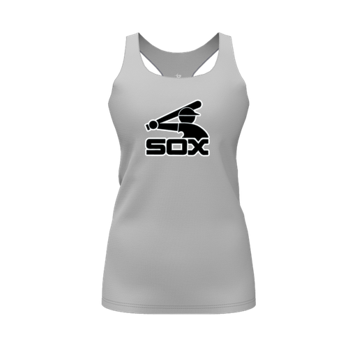 [FT0TRBGY-FYS-LOGO1] Decker Racerback Tank Top (Female Youth S, Gray, Logo 1)