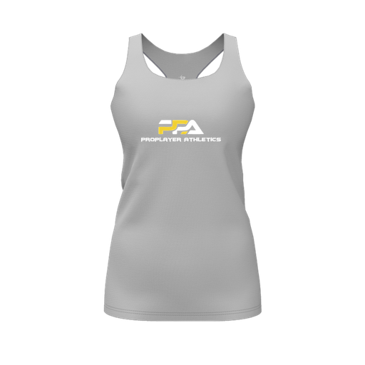 [FT0TRBGY-FYS-LOGO2] Decker Racerback Tank Top (Female Youth S, Gray, Logo 2)