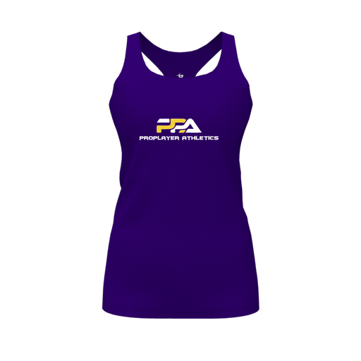 [FT0TRBPP-FYS-LOGO2] Decker Racerback Tank Top (Female Youth S, Purple, Logo 2)