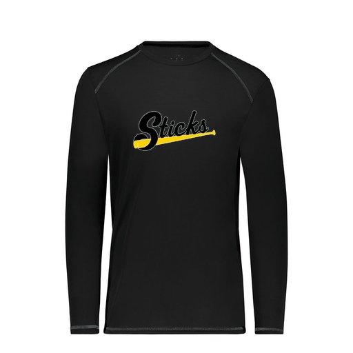 [6845.080.S-LOGO3] Men's SoftTouch Long Sleeve (Adult S, Black, Logo 3)