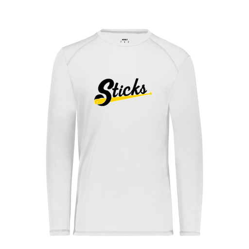 [6845.005.S-LOGO3] Men's SoftTouch Long Sleeve (Adult S, White, Logo 3)