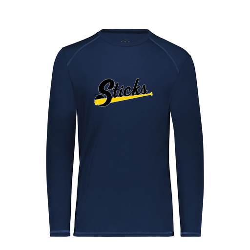 [6845.065.S-LOGO3] Men's SoftTouch Long Sleeve (Adult S, Navy, Logo 3)