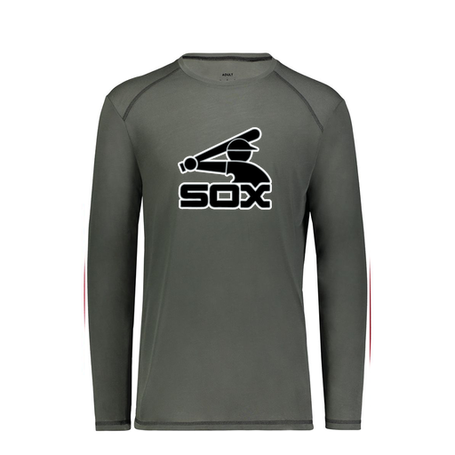 [6845.98D.S-LOGO1] Men's SoftTouch Long Sleeve (Adult S, Gray, Logo 1)