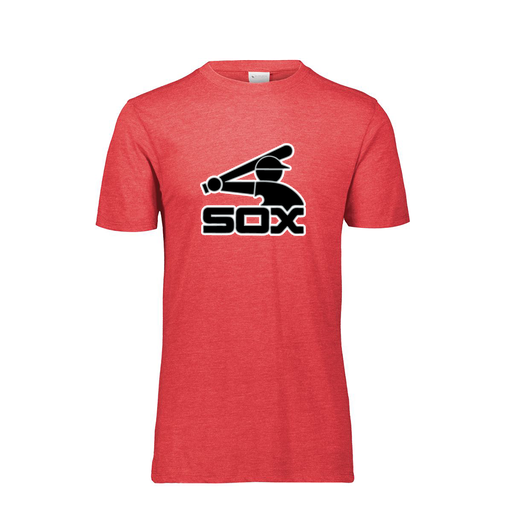 [FTSCUBRD-YS-LOGO1] Decker Youth Tri-Blend T-Shirt - Short Sleeve (Youth S, Red, Logo 1)