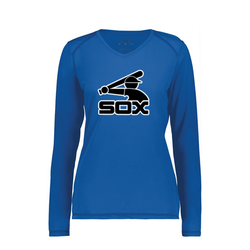 [6847.060.XS-LOGO1] Women's SoftTouch Long Sleeve (Female Adult XS, Royal, Logo 1)