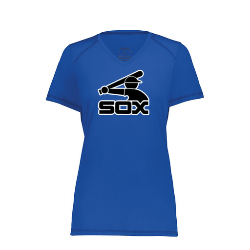 [6844.060.XS-LOGO1] Women's SoftTouch Short Sleeve (Female Adult XS, Royal, Logo 1)