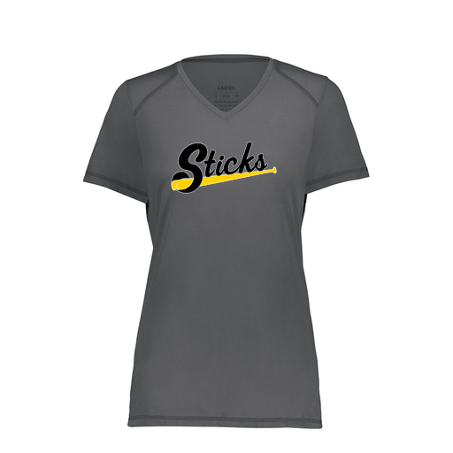 [6844.98D.XS-LOGO3] Women's SoftTouch Short Sleeve (Female Adult XS, Gray, Logo 3)