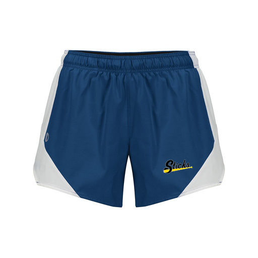 [229489.H03.S-LOGO3] Girls Olympus Shorts (Female Youth S, Navy, Logo 3)