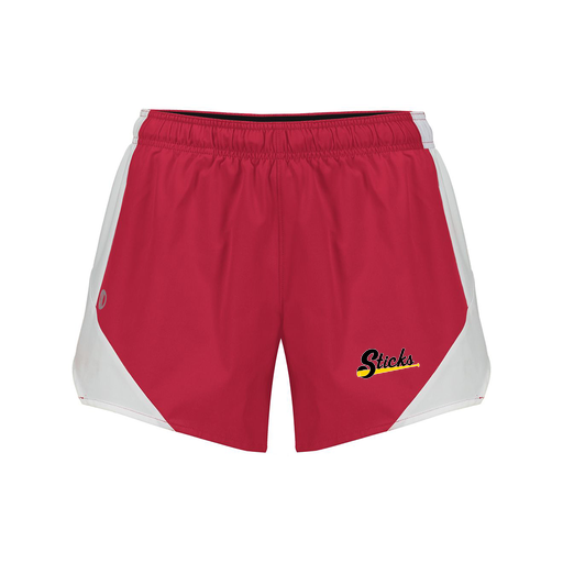 [229489.H01.S-LOGO3] Girls Olympus Shorts (Female Youth S, Red, Logo 3)