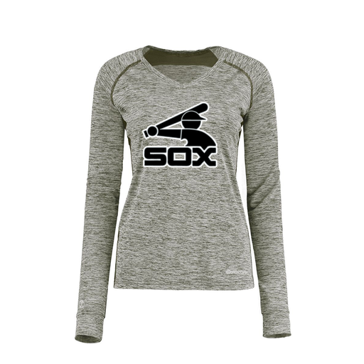 [222770.K94.XS-LOGO1] Ladies Electric Long Sleeve Shirt (Female Adult XS, Gray, Logo 1)