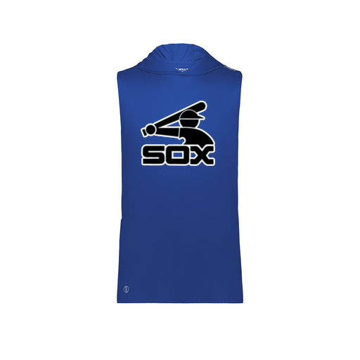 [222590.060.XS-LOGO1] Men's CoolDry Sleeveless Hoodie (Adult XS, Royal, Logo 1)