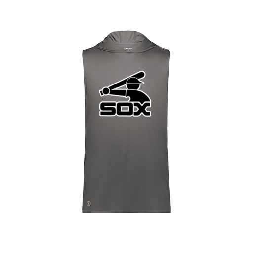 [222590.98D.XS-LOGO1] Men's CoolDry Sleeveless Hoodie (Adult XS, Gray, Logo 1)