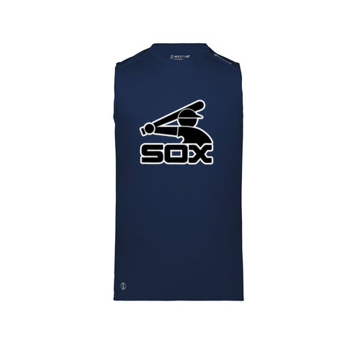 [222593.065.S-LOGO1] Men's CoolDry TankTop (Adult S, Navy, Logo 1)