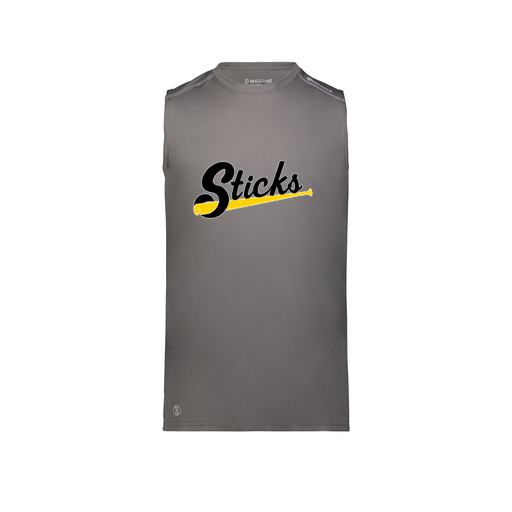 [222593.98D.S-LOGO3] Men's CoolDry TankTop (Adult S, Gray, Logo 3)