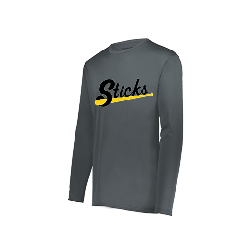 [222822.059.XS-LOGO3] Men's LS Smooth Sport Shirt (Adult XS, Gray, Logo 3)