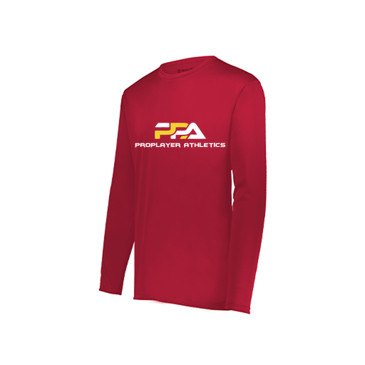 [222822.083.XS-LOGO2] Men's LS Smooth Sport Shirt (Adult XS, Red, Logo 2)