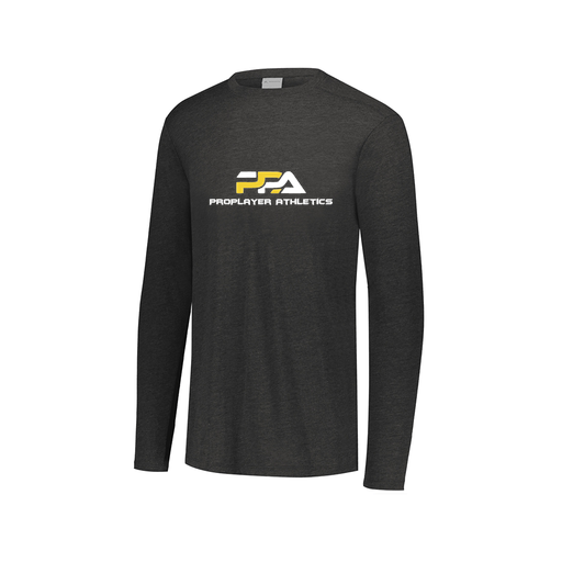 [FTLCUBBK-AXS-LOGO2] Decker Men's Tri-Blend T-Shirt - Long Sleeve (Adult XS, Black, Logo 2)