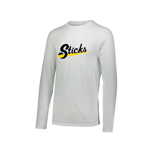 [FTLCUBWH-AXS-LOGO3] Decker Men's Tri-Blend T-Shirt - Long Sleeve (Adult XS, White, Logo 3)