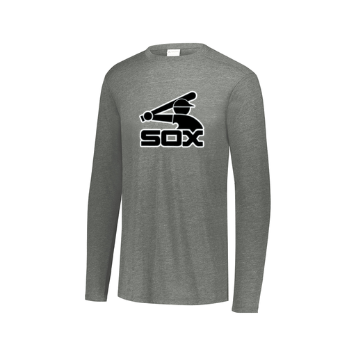 [FTLCUBGY-AXS-LOGO1] Decker Men's Tri-Blend T-Shirt - Long Sleeve (Adult XS, Gray, Logo 1)