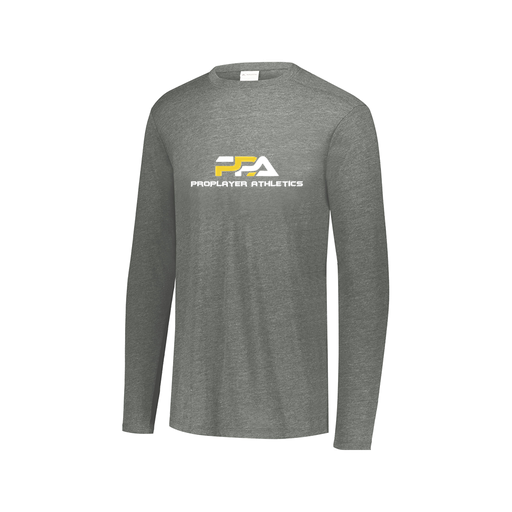 [FTLCUBGY-AXS-LOGO2] Decker Men's Tri-Blend T-Shirt - Long Sleeve (Adult XS, Gray, Logo 2)