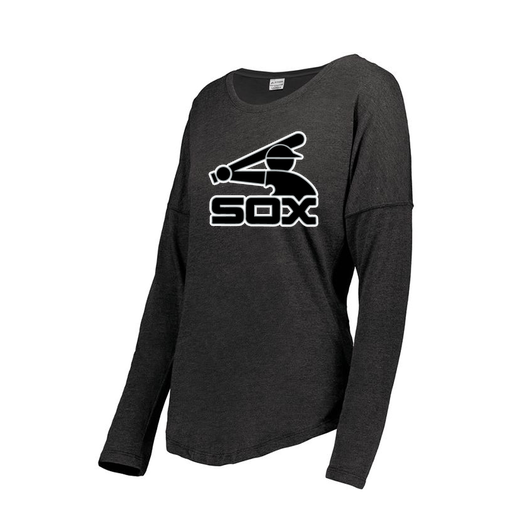 [FTLCUBBK-FAXS-LOGO1] Decker Women's Tri-Blend T-Shirt - Long Sleeve (Female Adult XS, Black, Logo 1)